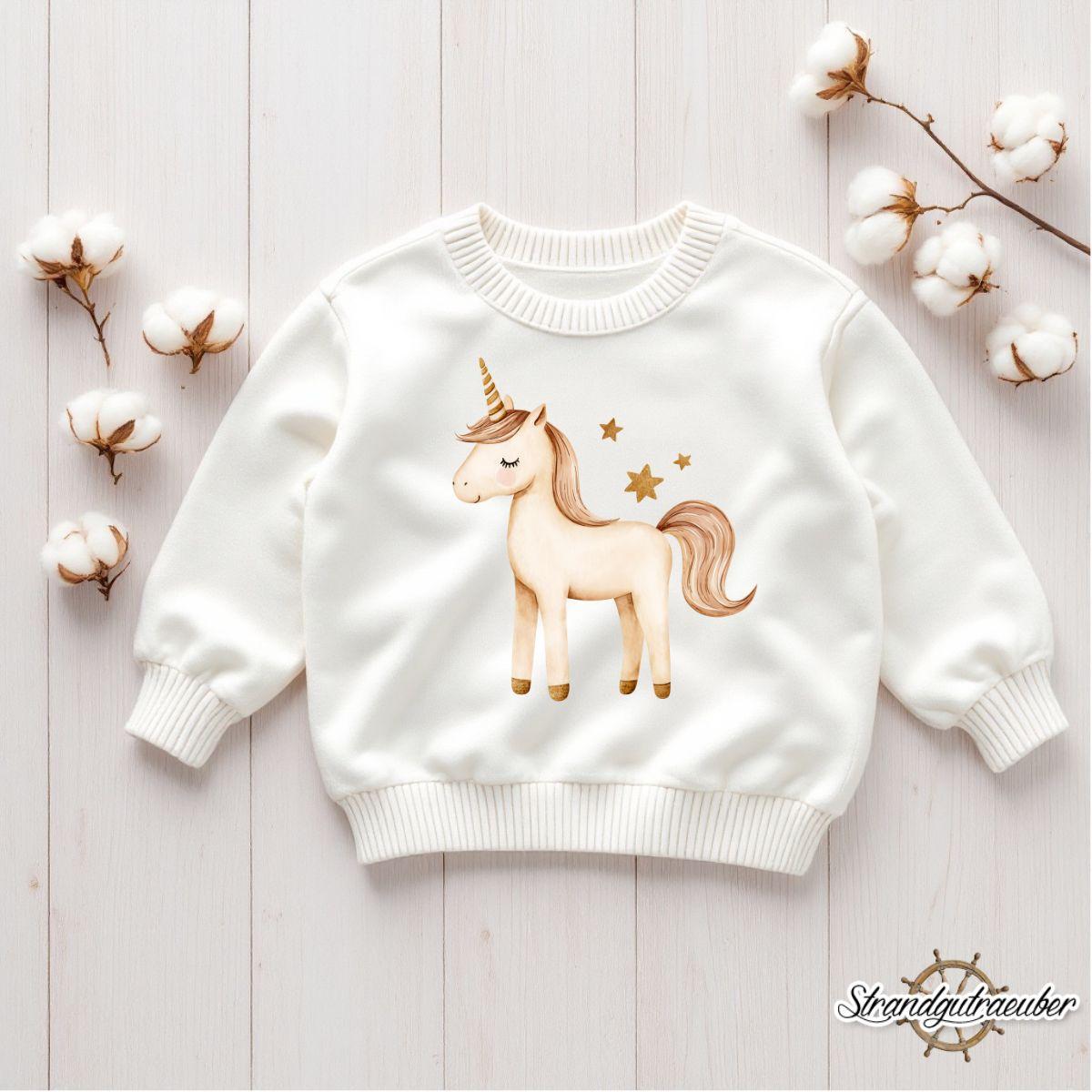 Buegelbild Einhorn mit Sternen Buegelbild Einhorn mit Sternen